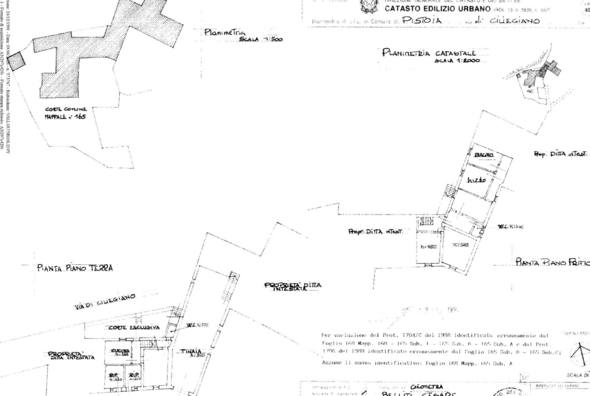 Pistoia, complesso immobiliare collinare.